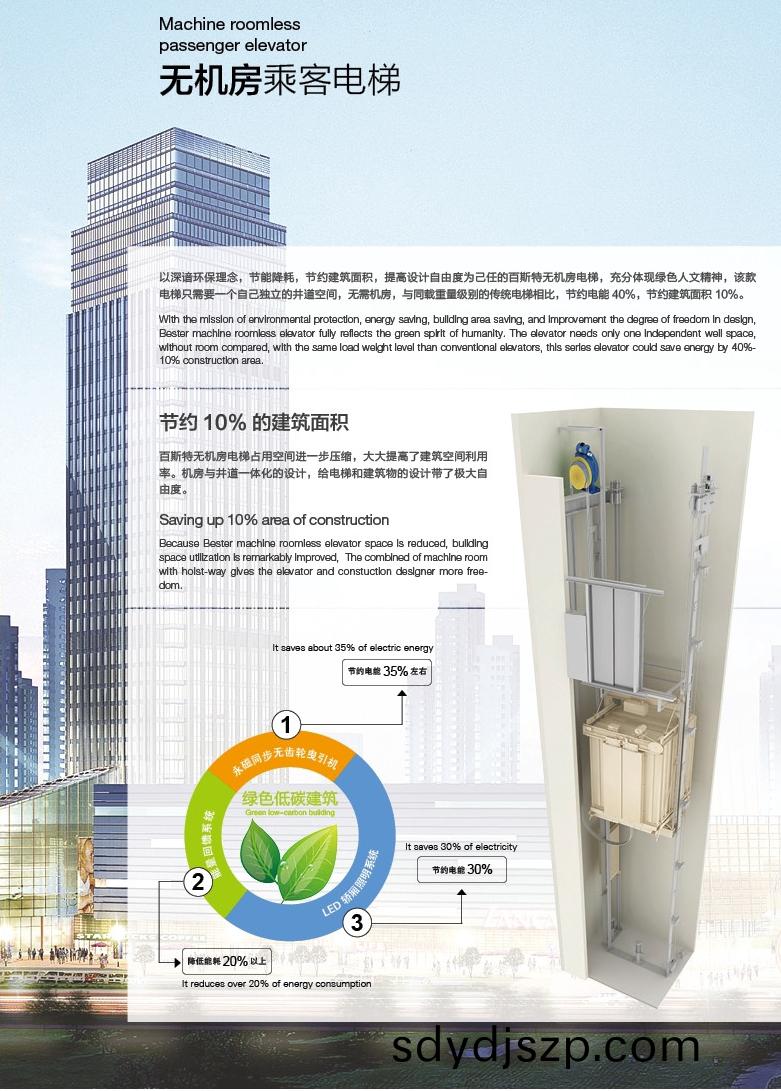 小（無(wu)）機(ji)房(fang)乗客(ke)電(dian)梯